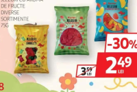 AUCHAN JELEURI CU AROMĂ DE FRUCTE DIVERSE SORTIMENTE 75G