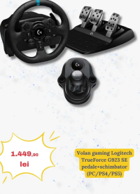 Logitech Volan gaming TrueForce G923 SE pedale+schimbator (PC/PS4/PS5)