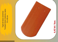 Tigla de baza ceramica Tondach Solzi Cedonia, natur, 19 x 40 cm