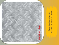 Tabla aluminiu striata AL NATUR, 120 x 1000 x 1.5 mm