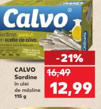 CALVO Sardine în ulei de măsline 115 g