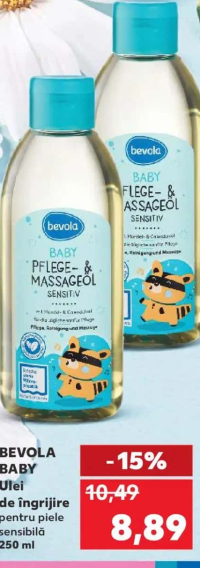 BEVOLA BABY Ulei de îngrijire pentru piele sensibilă 250 ml