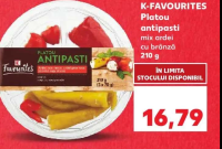 K-Favourites Platou antipasti mix ardei cu brânză 210 g