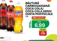 Coca Cola / Coca Cola Zero / Fanta Portocale Băutură carbogazoasă 1.5L