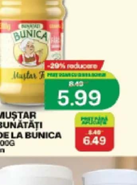 De La Bunica Mustar bunătăți fin 300g