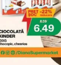 Kinder Ciocolată 100g chocopic, cheerios