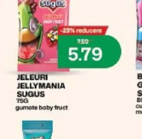 Sugus Jellymania Jeleuri 75g gumate baby fruct