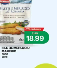 Marfrio File de merluciu 600g pane