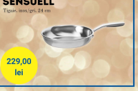 SENSUELL Tigaie, inox/gri, 24 cm