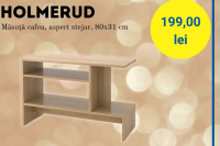 HOLMERUD Măsuță cafea, aspect stejar, 80x31 cm