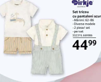 Dirkje Set tricou cu pantaloni scurți băieți Mărimi: 62-86 Diverse modele 2 piese/ set