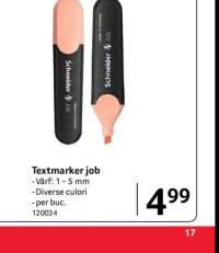 Schneider Textmarker job vârf: 1-5 mm diverse culori
