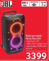 JBL Boxă portabilă Party Box 520 400 W RMS