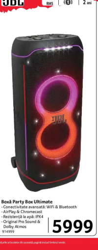 JBL Boxă Party Box Ultimate 1100 W RMS