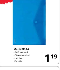 Berlitz Mapă PP A4 140 microni diverse culori