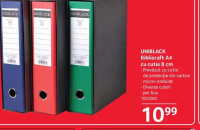 UNIBLACK Biblioraft A4 cu cutie 8 cm diverse culori