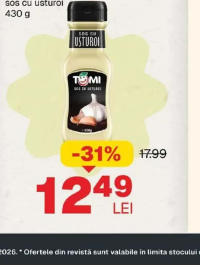 TOMI sos cu usturoi 430 g