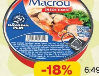 Năvodul Plin macrou în sos tomat 160 g