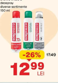 Borotalco deospray diverse sortimente 150 ml