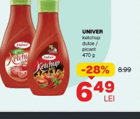 UNIVER ketchup dulce / picant 470 g