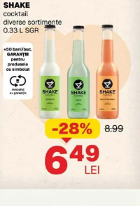 SHAKE cocktail diverse sortimente 0.33 L