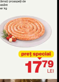 Auchan Cârnați proaspeți de pasăre per kg
