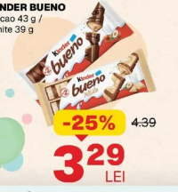 Kinder Bueno Cacao 43 g / White 39 g