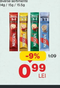 NESCAFE 3 IN 1 diverse sortimente 14g / 15g / 15.5g