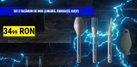 Quechua Set 3 tacâmuri de inox (lingură, furculiță, cuțit)