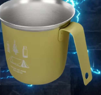 CANĂ 500 OȚEL INOXIDABIL PENTRU DRUMEȚIE ȘI CAMPING 0,3L GALBEN