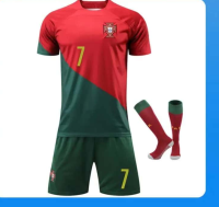 Echipament Sportiv Copii Portugal Ronaldo Fotbal Tricou Suit, Rosu