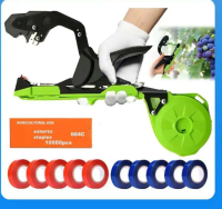 Aparat profesional de legat plante - set complet cu 10 role banda si 10 000 capse, eficienta sporita