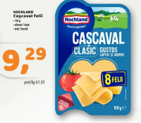 HOCHLAND Cașcaval felii afumat / clasic 150g