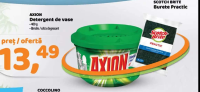 AXION Detergent de vase 400g + SCOTCH BRITE Burete Practic