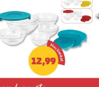 Vañora SET 5 BOLURI DE STICLĂ CU CAPAC