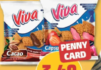 Viva Pernițe umplute cu cremă căpșuni / cacao 100g