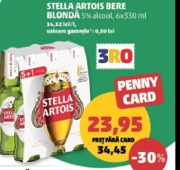 Stella Artois Bere Blondă 5% alcool 6x330 ml