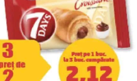 7 Day'S Croissant cu cremă cacao 60 g