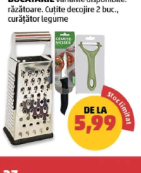 HOME IDEAS ACCESORII DE BUCĂTĂRIE răzătoare, cuțite decojire, curățător legume
