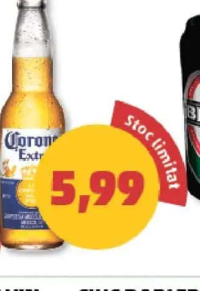 Corona Bere Blondă 4,5% alcool 355 ml