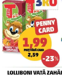 TEDI SUC CU MORCOV ȘI MĂR piersică / zmeură, 200 ml