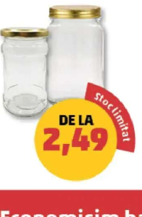 BORCAN DIN STICLĂ CU CAPAC METALIC