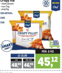 Metro Chef Crispy file clasic/picant cca. 2 kg