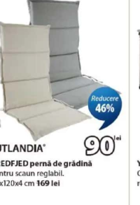 JUTLANDIA BREDFJED pernă de grădină Pentru scaun reglabil. 50x120x4 cm