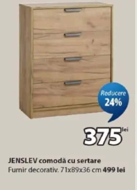 JENSLEV comodă cu sertare 71x89x36 cm