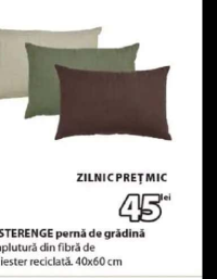 VESTERENGE pernă de grădină Umplutură din fibră de poliester reciclată. 40x60 cm