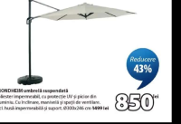 TRONDHEIM umbrelă suspendată Ø300x246 cm