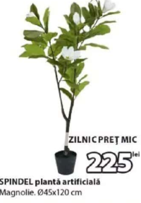 SPINDEL plantă artificială Magnolie Ø45x120 cm