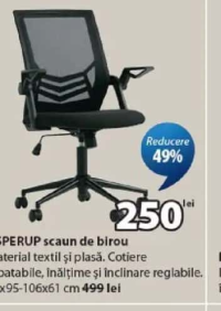 ASPERUP scaun de birou 59x95-106x61 cm