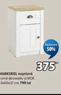 MARKSKEL noptieră 43x68x37 cm